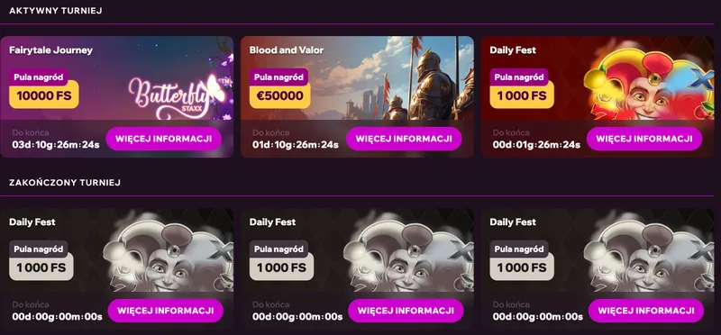 Aktywne turnieje w GDFPlay Casino